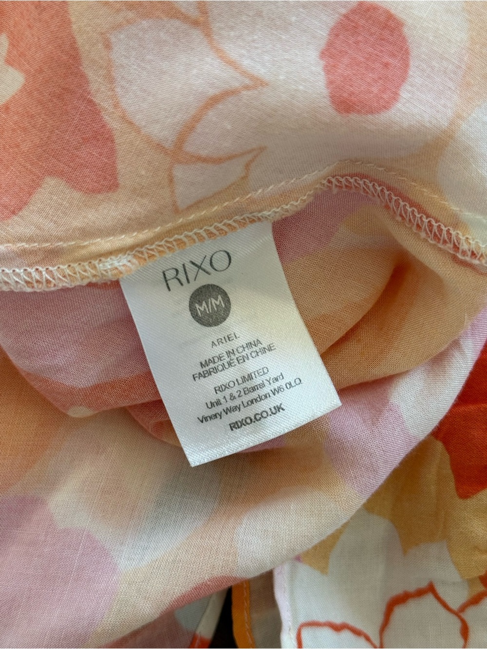 RIXO Ariel Floral Draped Midi Dress M - Picture 11 of 12